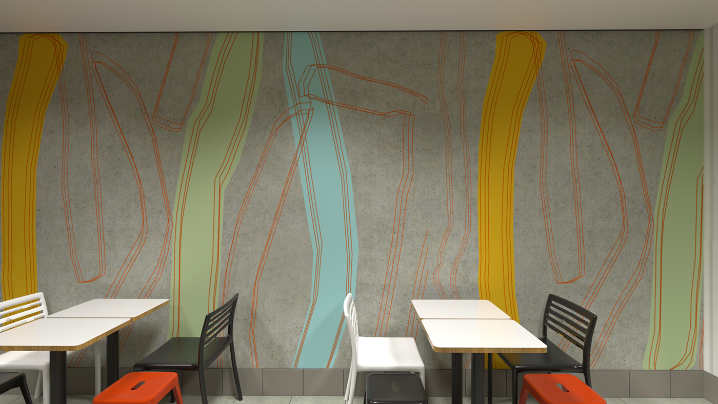 architecture interior design  graphic design  stencil industrial commercial restaurant furniture modern palette