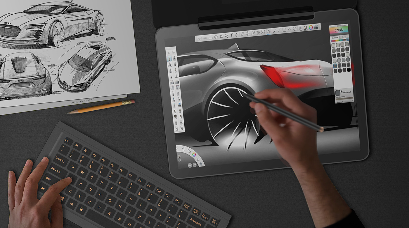 PC tablet Laptop sketching IT consumer electronics Electronics hybrid convertible wacom