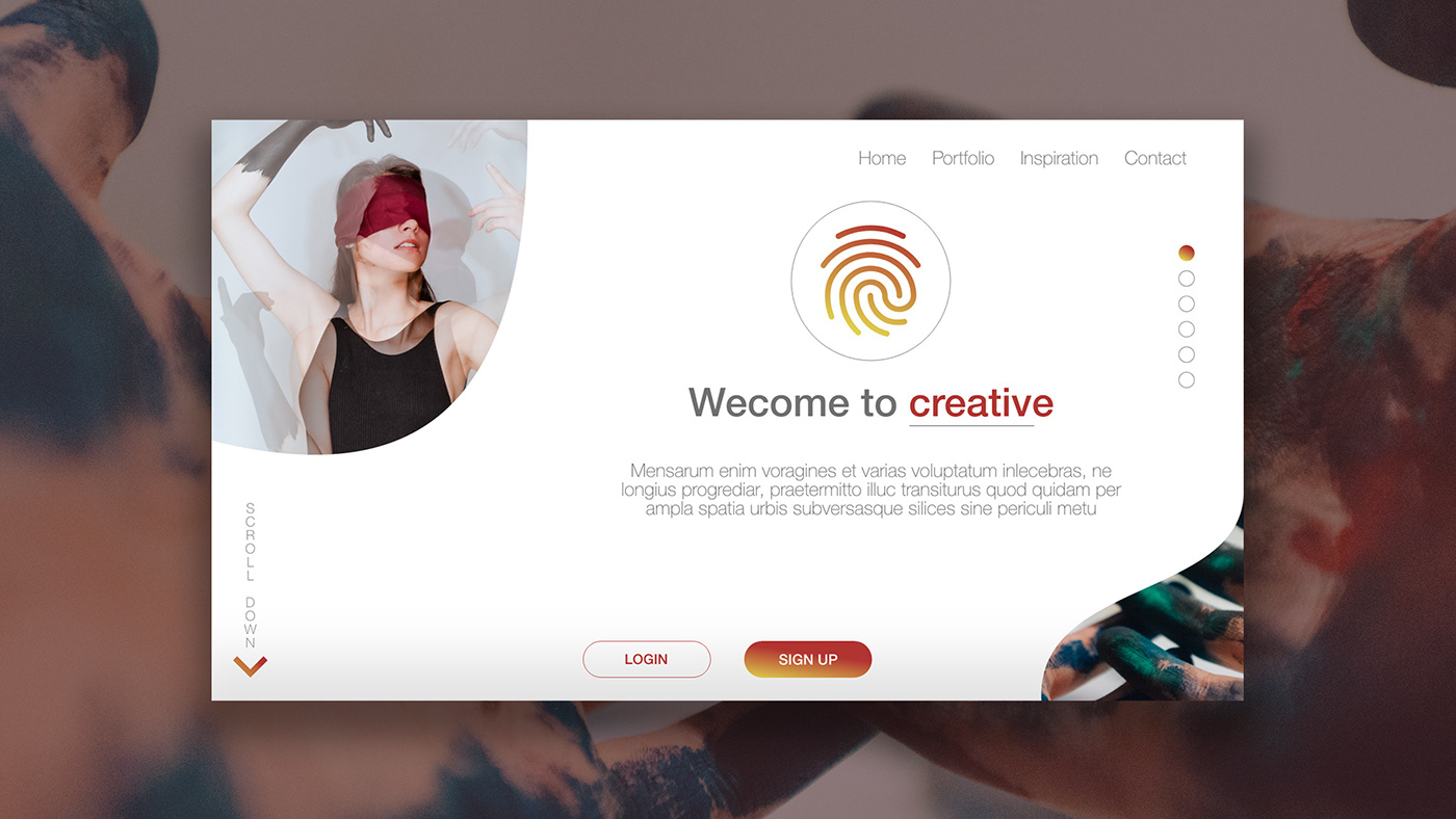 creative Web design adobe red UI ux