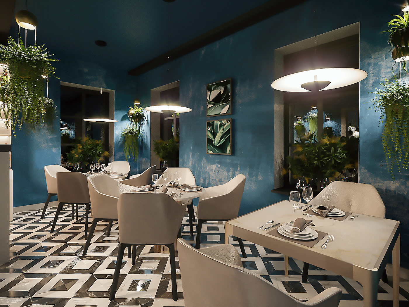 3dsmax cafe corona design Interior
