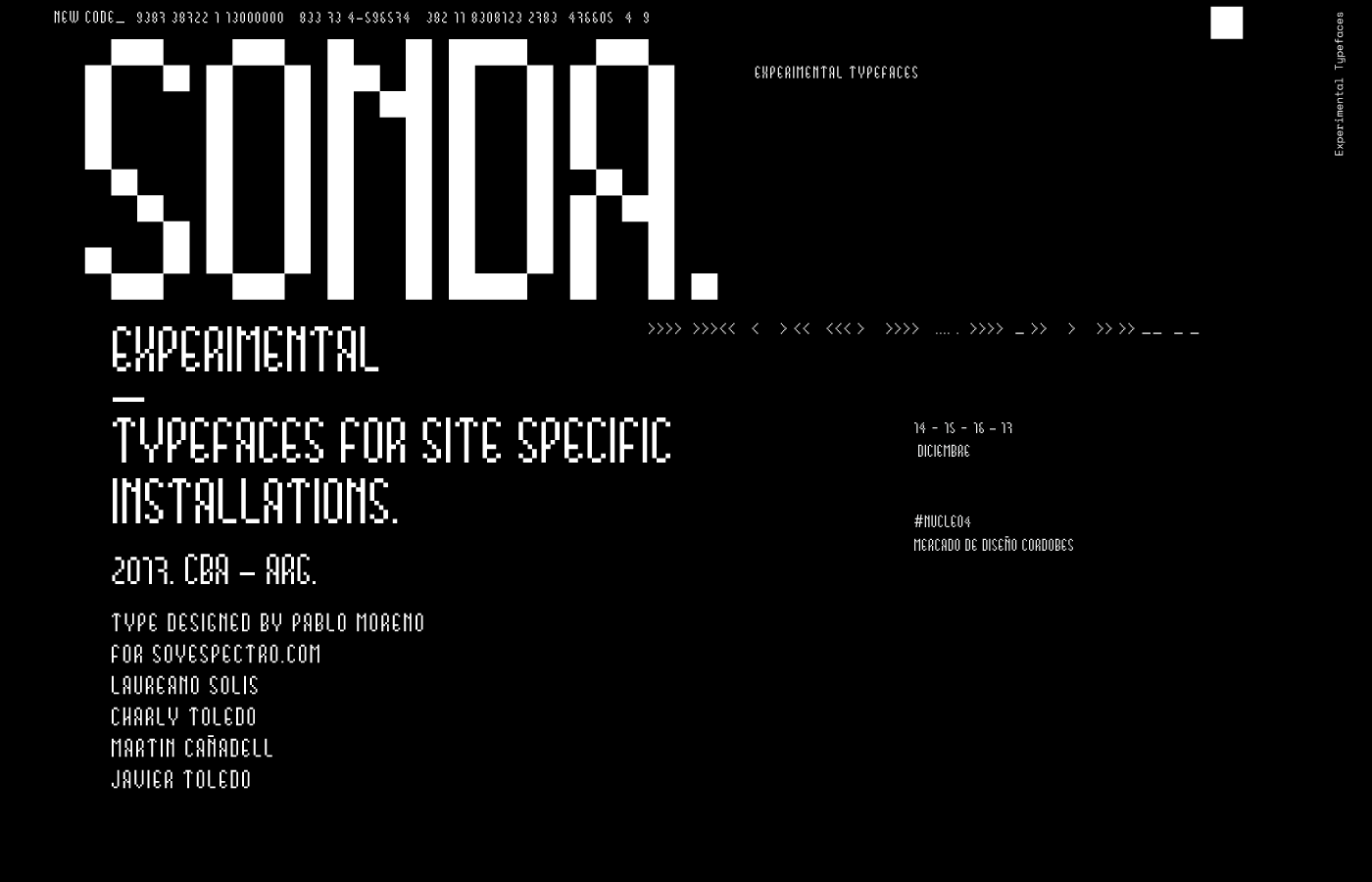 typography   font experimental modular pixel argentina art site specific pixel installation Fontself