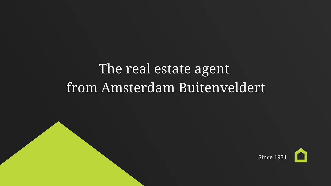 branding  logo identity amsterdam broker real estate house green for sale