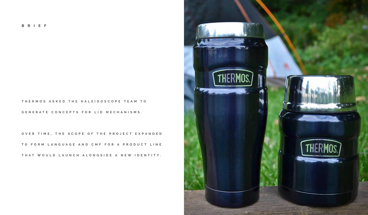 thermos travel mug knurling Visual Brand Language form language redesign vessel Drinkware beverage housewares