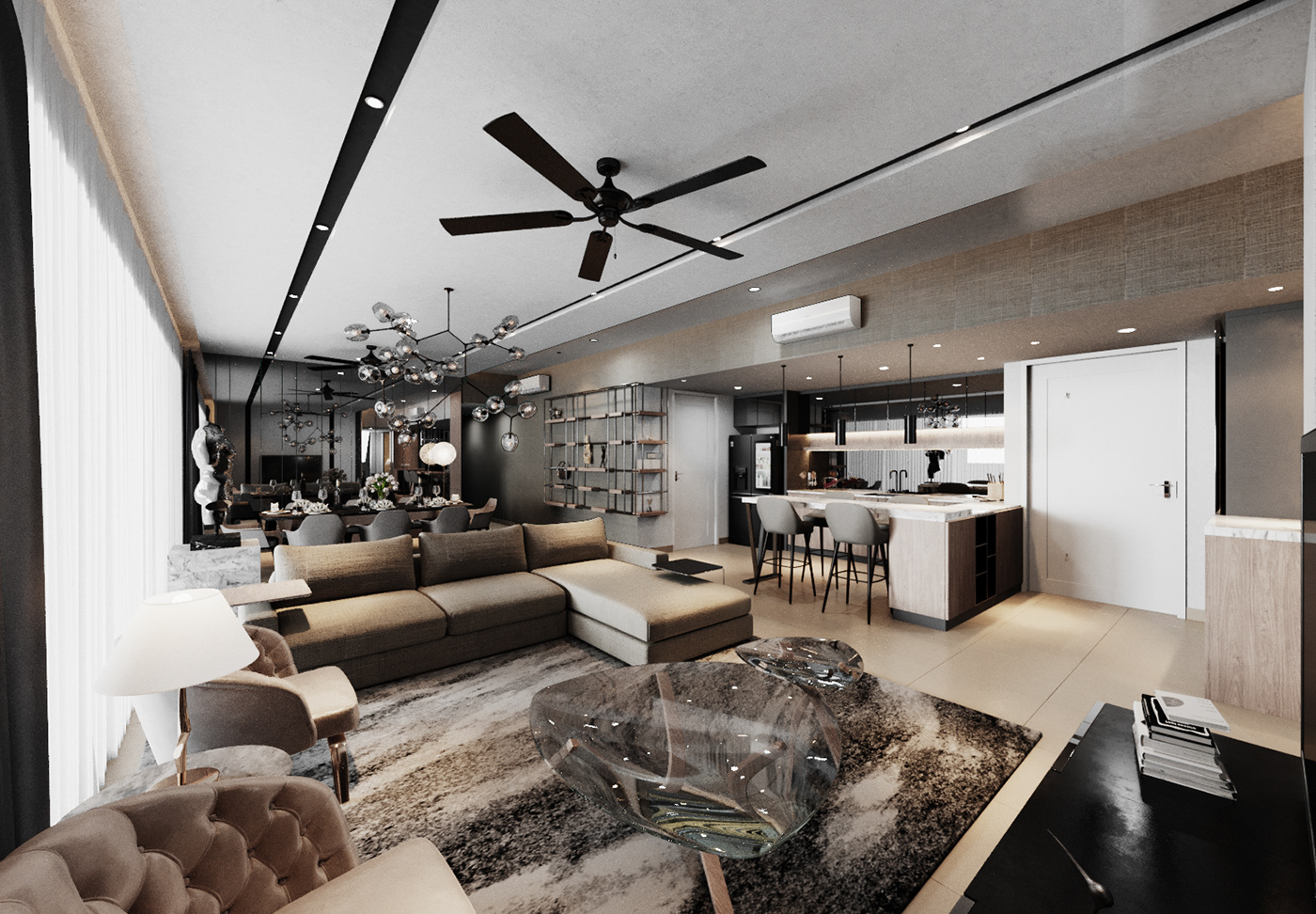 art black design digital Interior luxury malaysia modern White wood