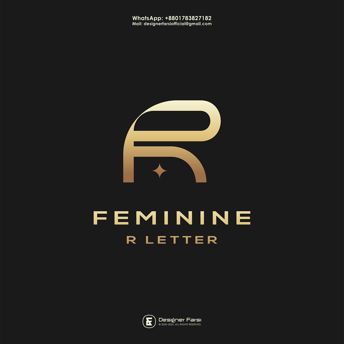 R logo feminine feminine logo R letter R letter logo logo maker Logo Design designer farsi r icon r initial logo