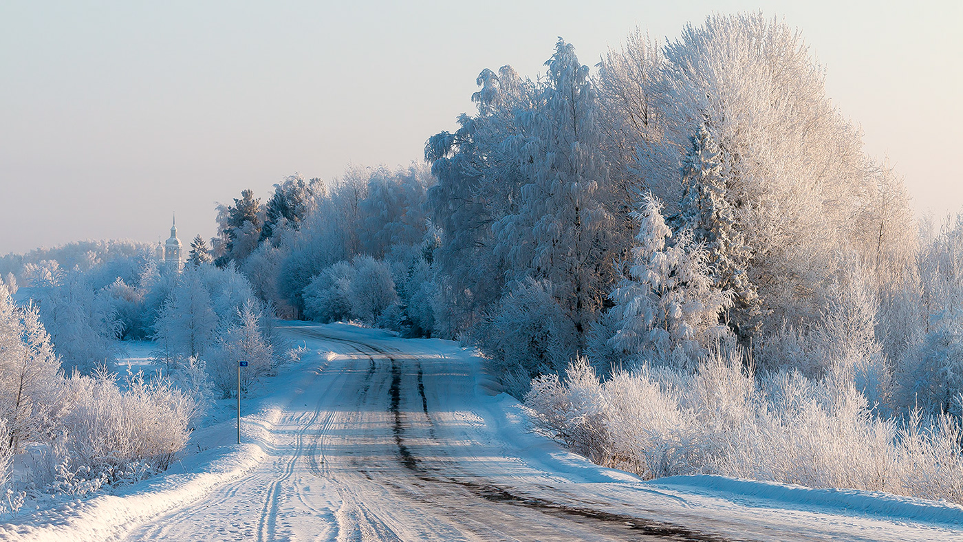 Landscape winter paysage Russia snow frost cold Photography  Sergey Ponomarev Canon