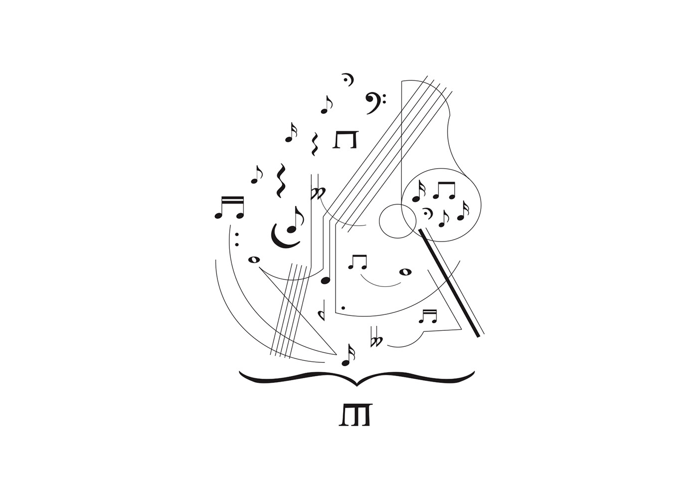 music concerts poster graphic design  musical notation musical score