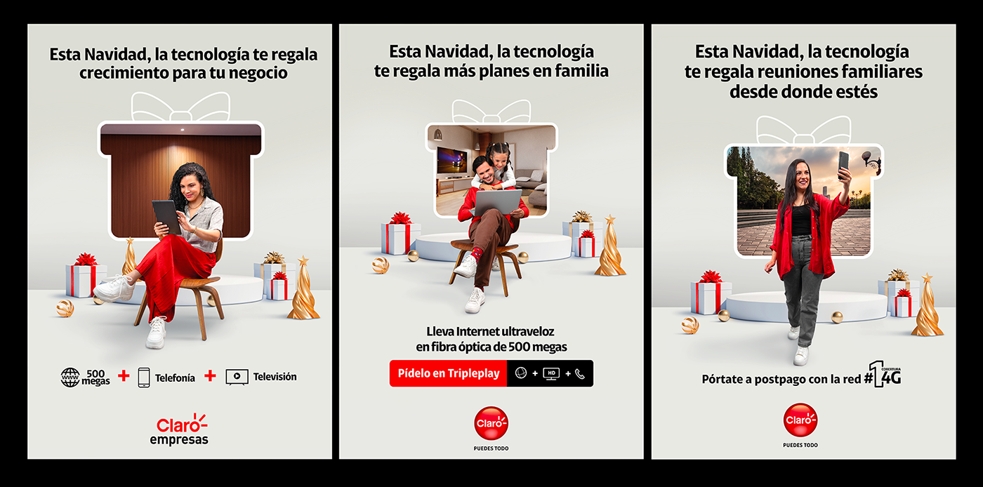 navidad Christmas Cat tecnologia familia claro claro colombia Advertising  publicidad tv