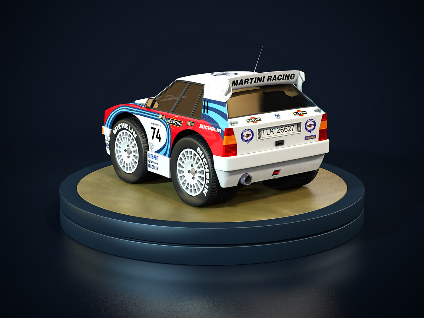 Vehicle car 3D CGI Lancia Lancia Delta rally car automotive   rally group b