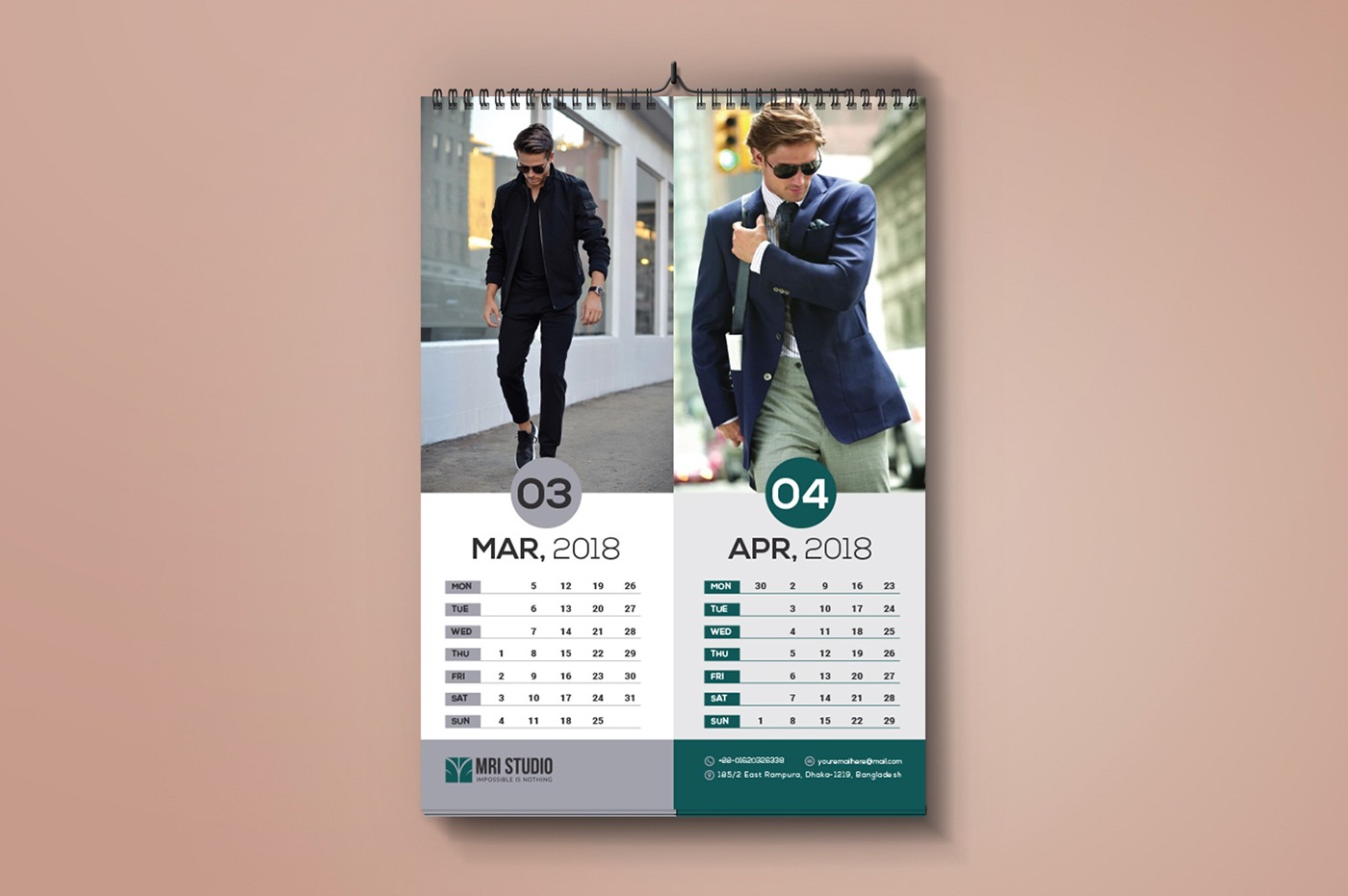 brand business calendar corporate template Season year calender 2018 ANNUAL