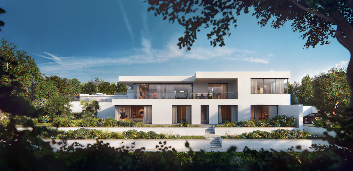 rendering Architectural rendering 3D Rendering Villa green villa archviz