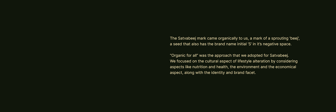branding  brandmark food and beverages identity logo organic satvabeej seed symbol