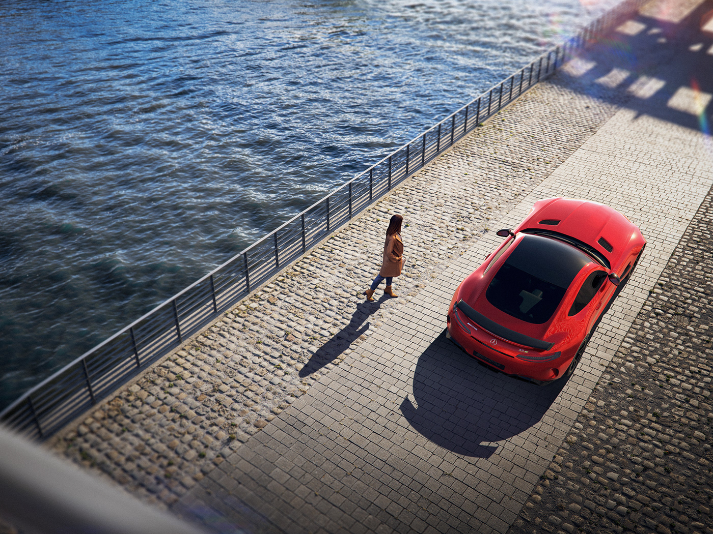 3D automotive   car CGI Digital Art  visualization mercedes Mercedes AMG Post Production retouch