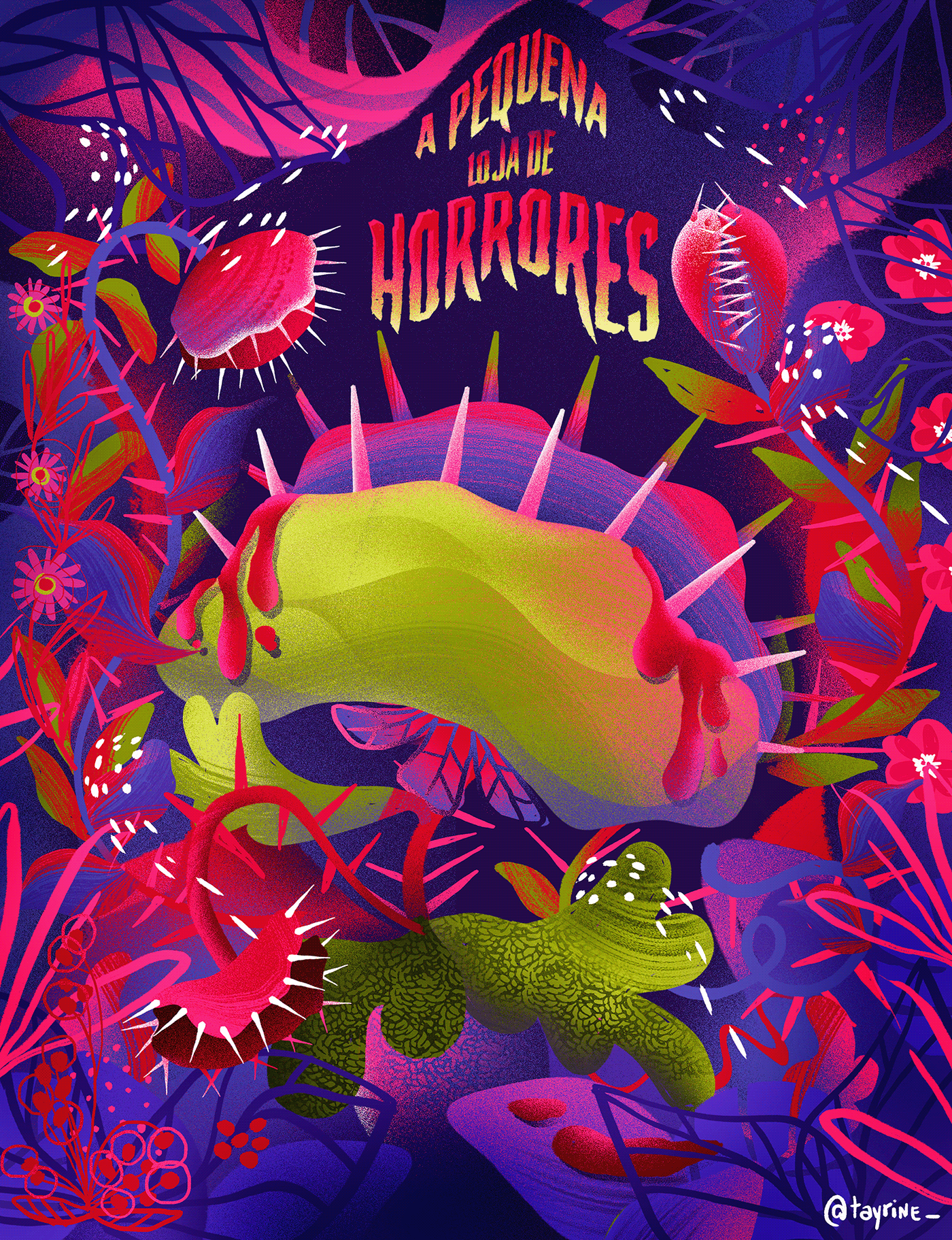 Cinema concept art digital illustration Drawing  fantasy horror ILLUSTRATION  Ilustração plants poster