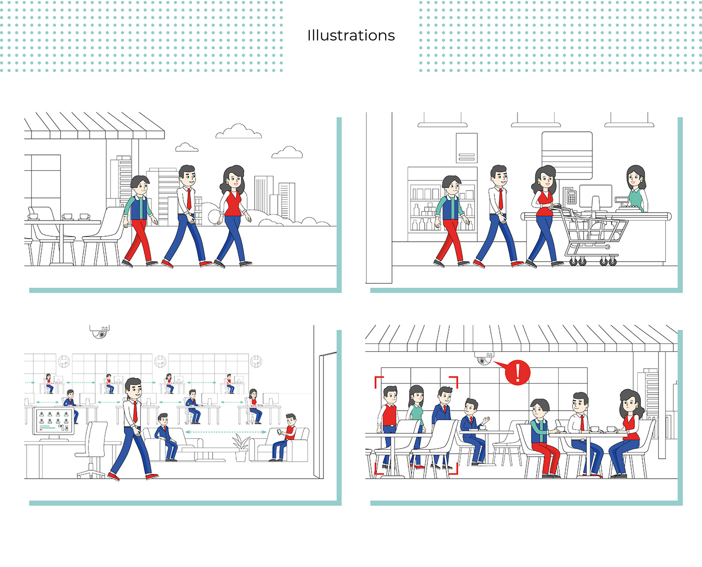 Characters and workspace, animated explainer video for CISCO and TDL