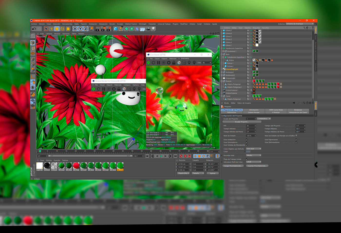 Render 3D Zbrush Octane Render Cineam 4d cute happy rendering cd4 colors