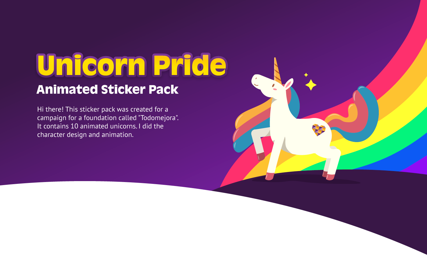 pride unicorn sticker giphy rainbow prideflag Love happy