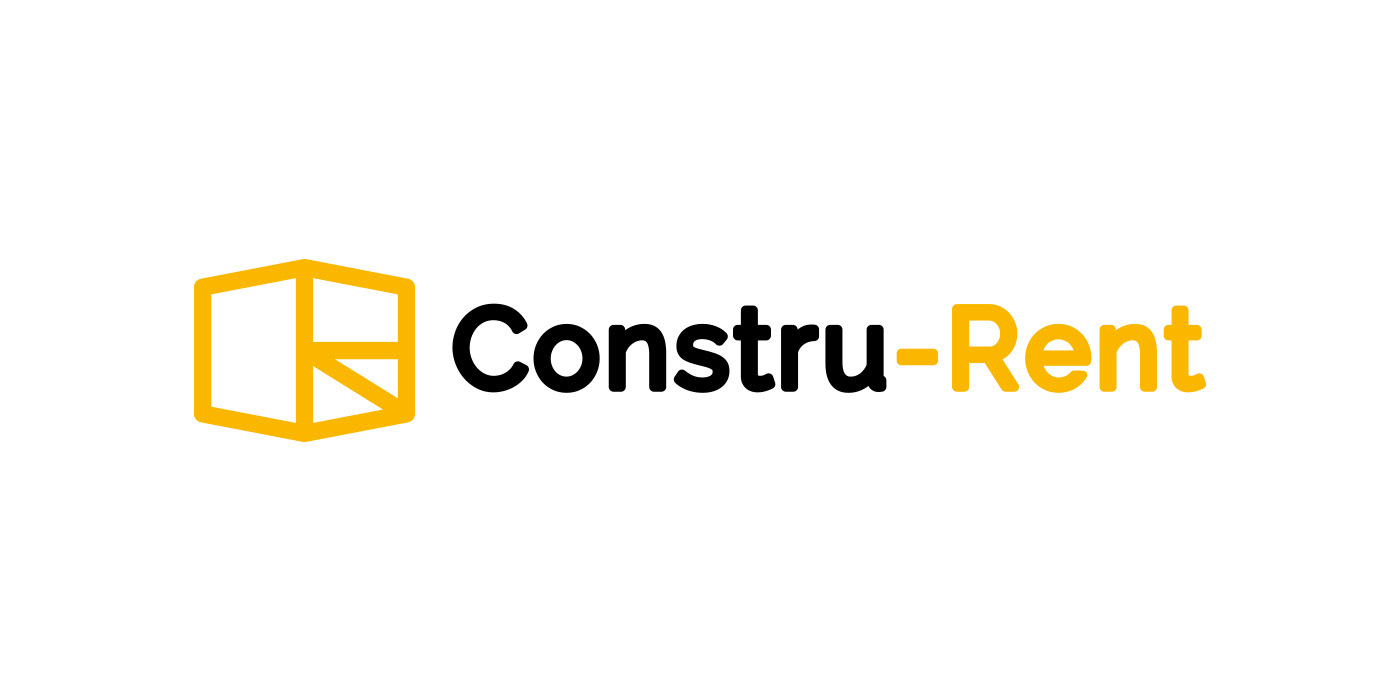 branding  building constru construction logo Logotype Rent yellow