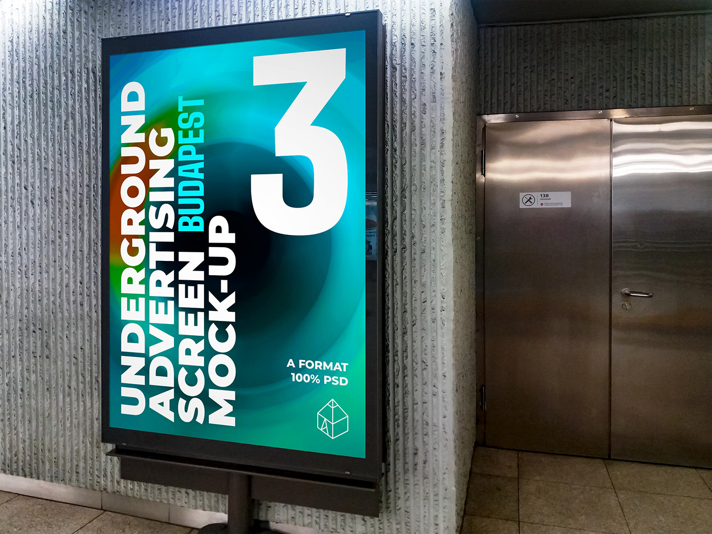 ad Advertising  budapest metro mock-up Mockup STATION train tube underground
