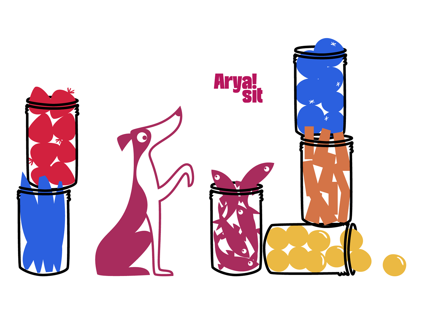 branding  Character design  color dog ILLUSTRATION  Label logo packaging design Pop Art treats