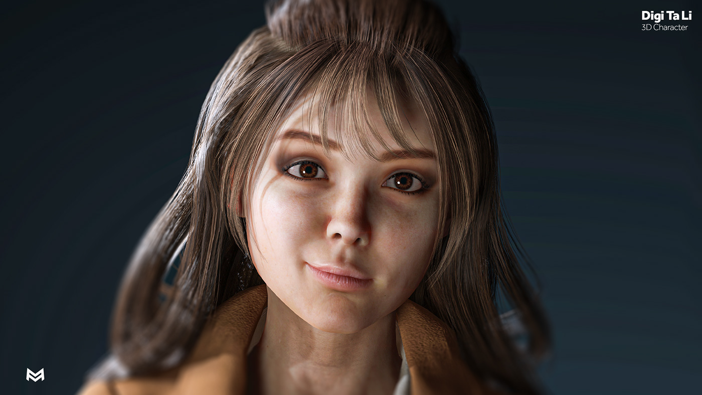 3D 3dmodeling blender CGI Character Character design  modeling modeling 3d Render woman