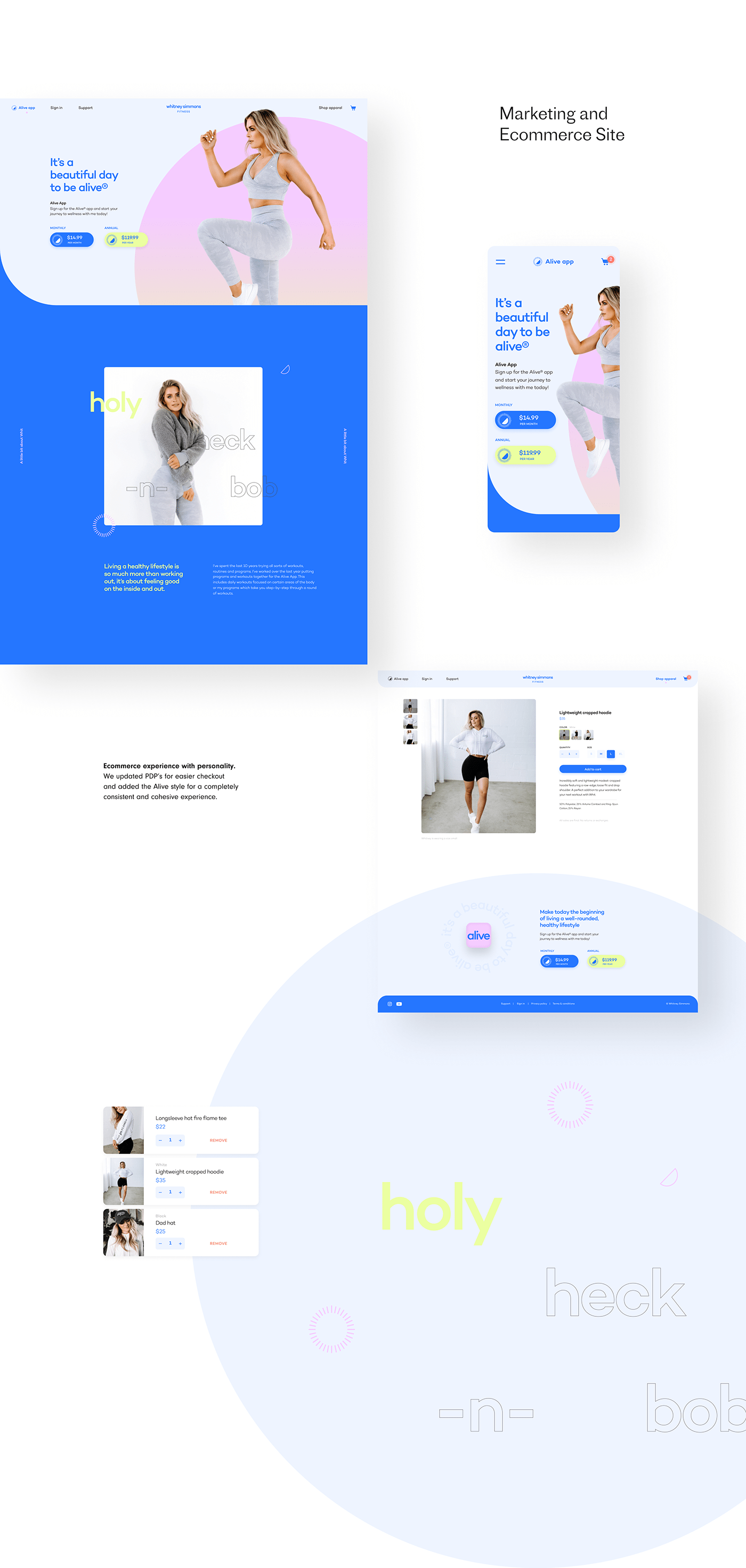 alive app design fitness interactive Mobile app UI ux whitney Simmons