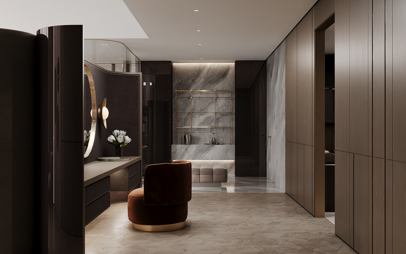 bedroom bedroomdesign Masterbedroom  interior design  bathroom bathroom design closet luxury elegant