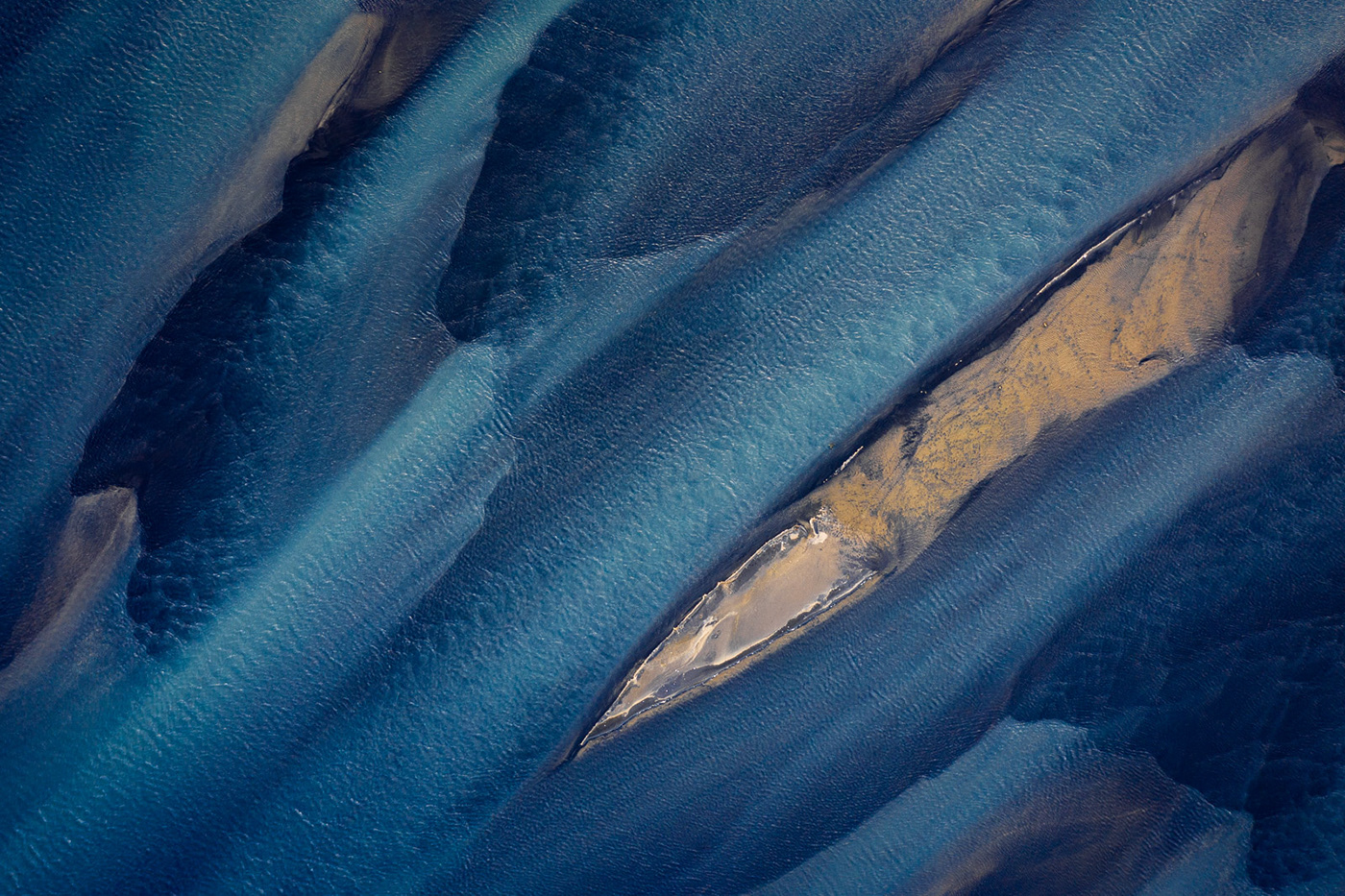abstract Aerial blue drone flow Ocean river summer texture water