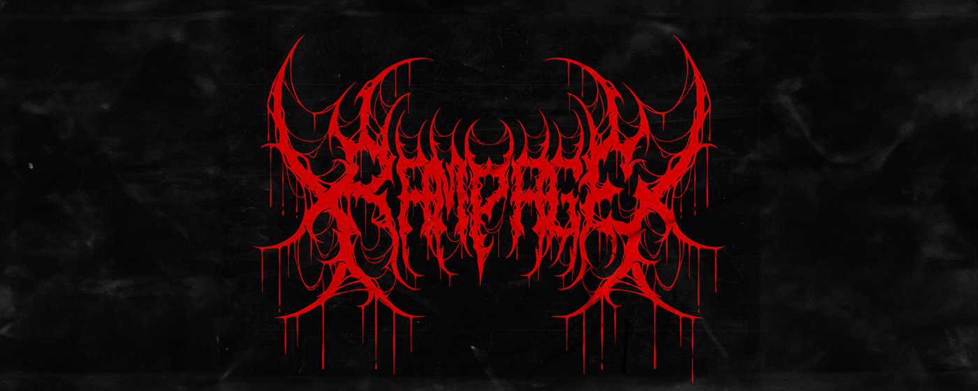 font Typeface typography   Deathmetal gothic Hardcore metal Scary dark horror