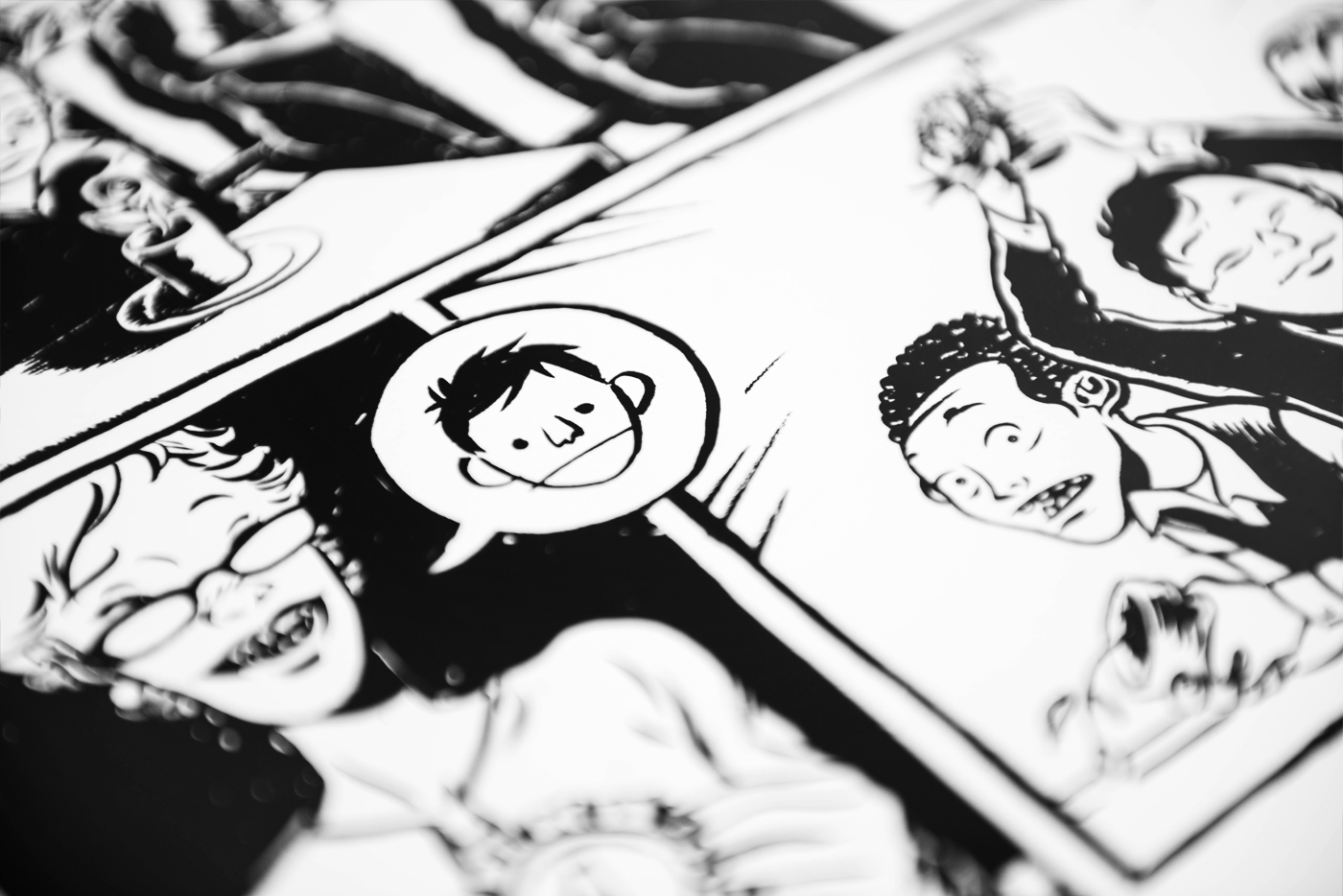 comic ILLUSTRATION  ink Pentel pen art Black&white story