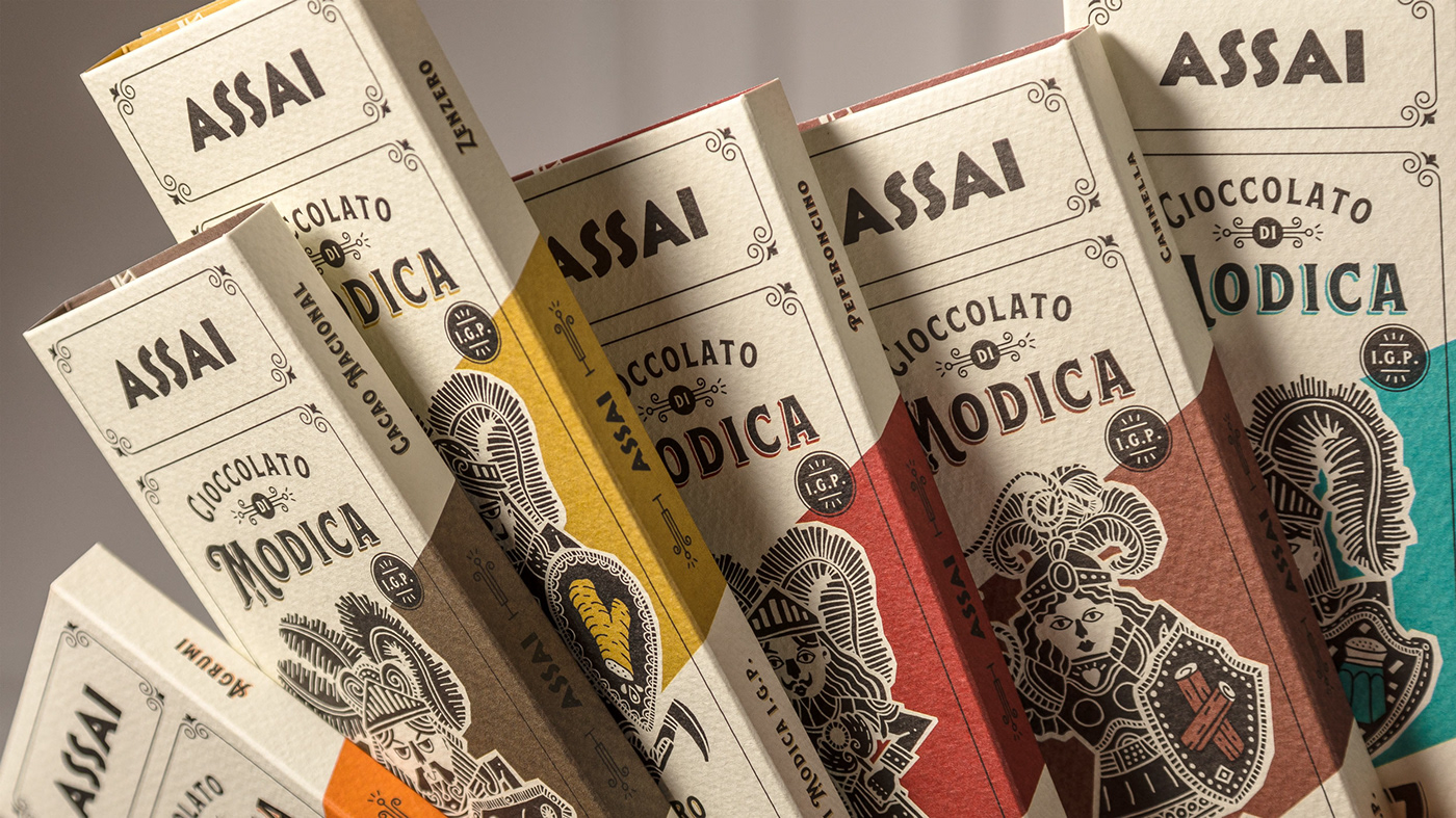 chocolate Packaging ILLUSTRATION  sicily modica Character design  paper lettering