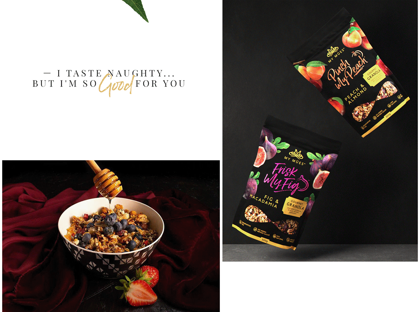 granola Food  sexy gourmet berries Packaging brand identity Web Design  branding  Ecommerce