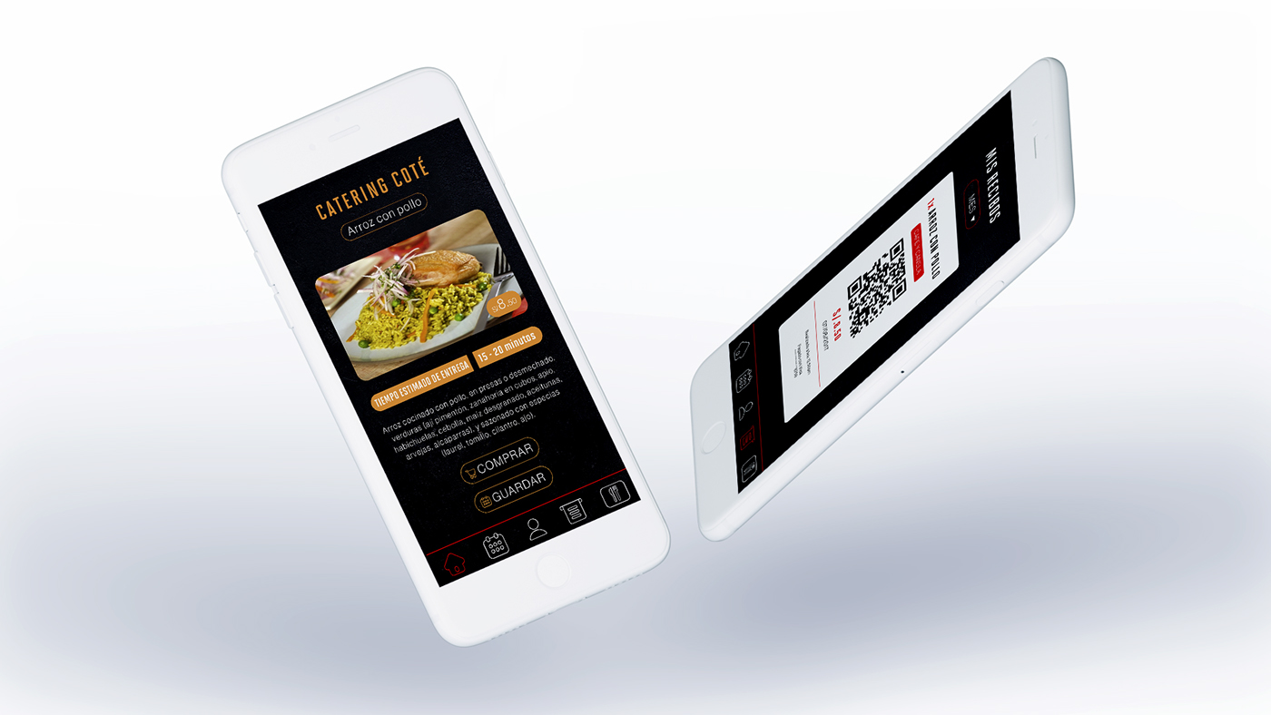 app upc cafeteria mobile design graphic Food  applicacion University