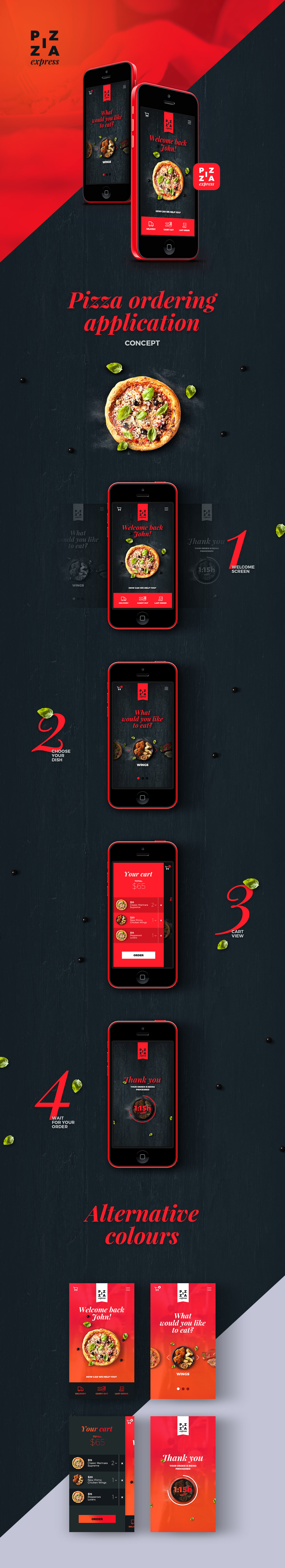 lluck jackiewicz mobile Webdesign app Pizza