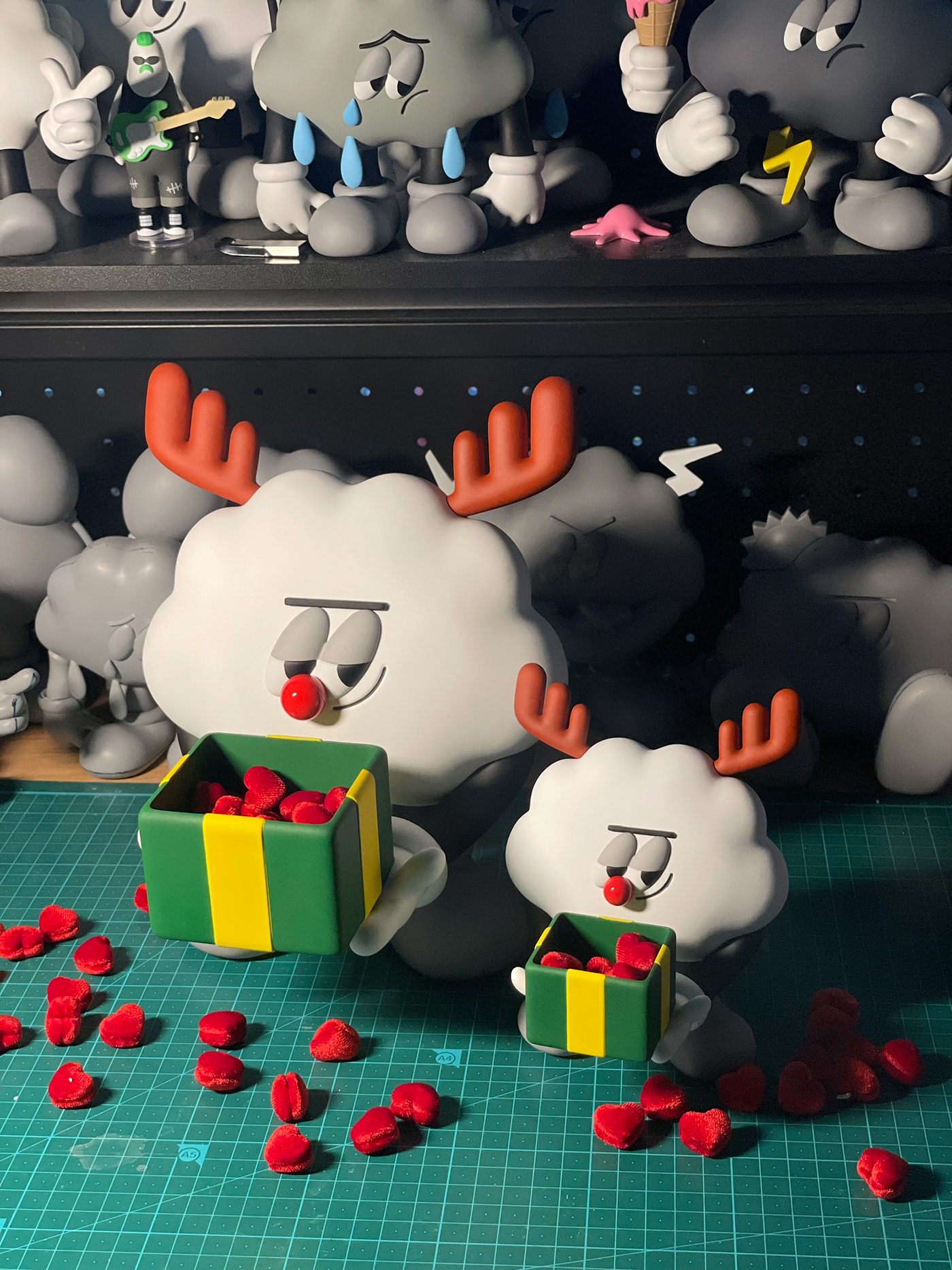 Christmas Rudolph cloud Character 3D design Zbrush keyshot arttoys designertoy resintoy cartoon artworks Collection kidult figure