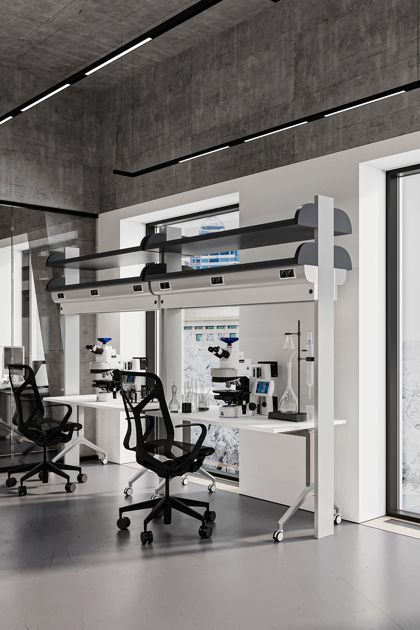 architecture corona laboratory medical medicine Render visualization Healthcaredesign