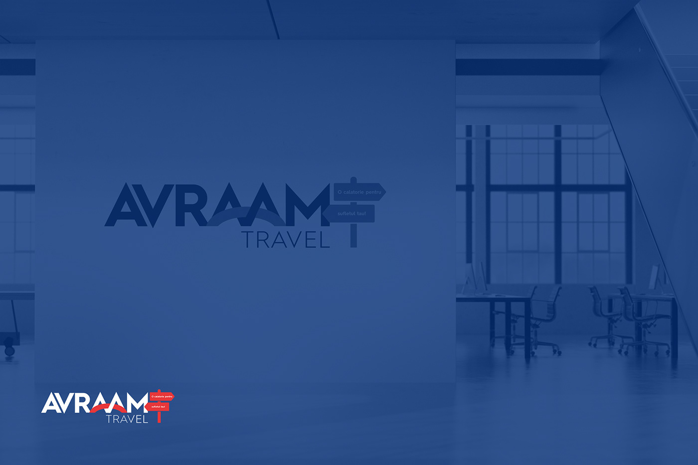 logo design branding  Avraam Travel agency romanian alymedia serchis