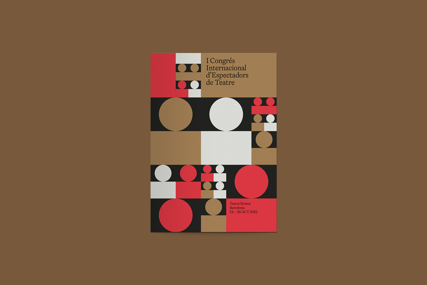 barcelona brochure campaign editorial geometry pattern poster red Theatre vector