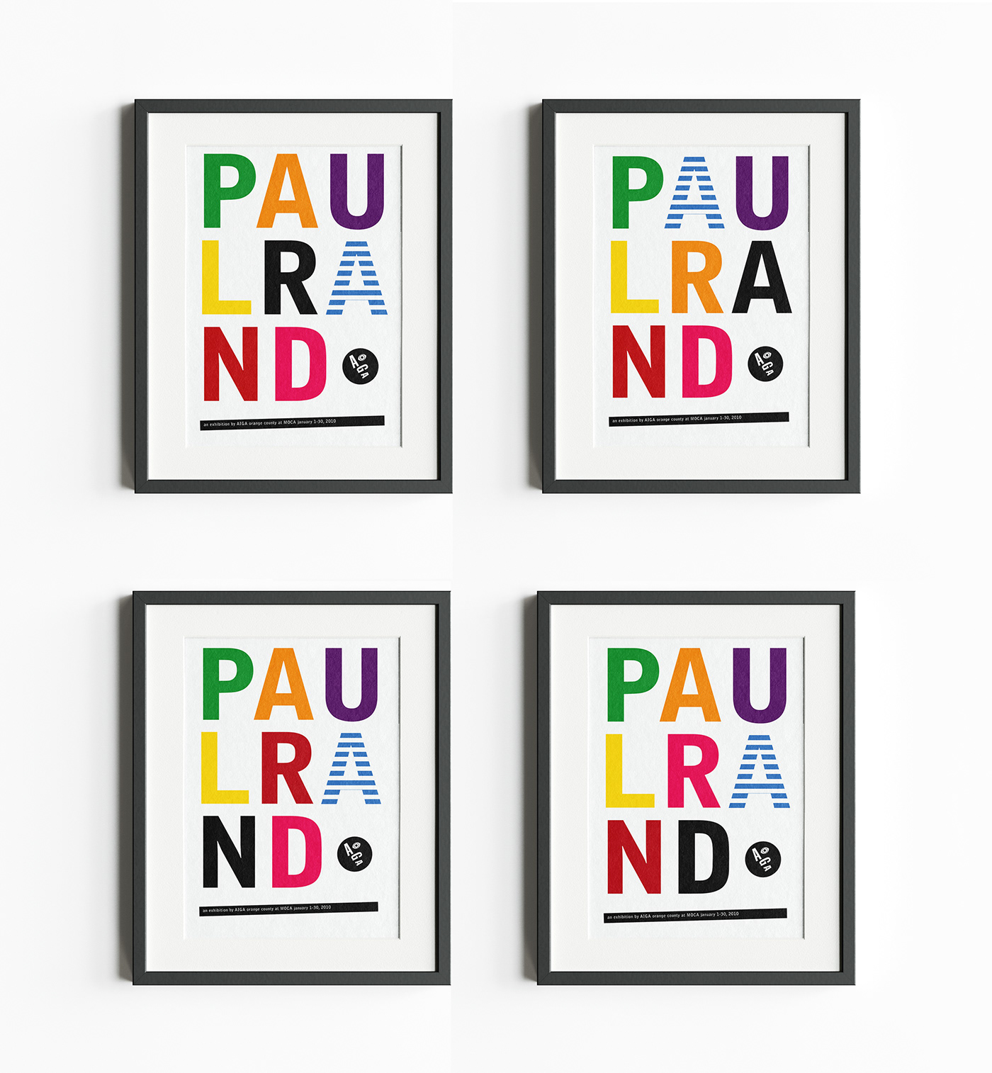 Paul Rand aiga poster MOCA musuem gallery serial tribute color IBM Exhibition 