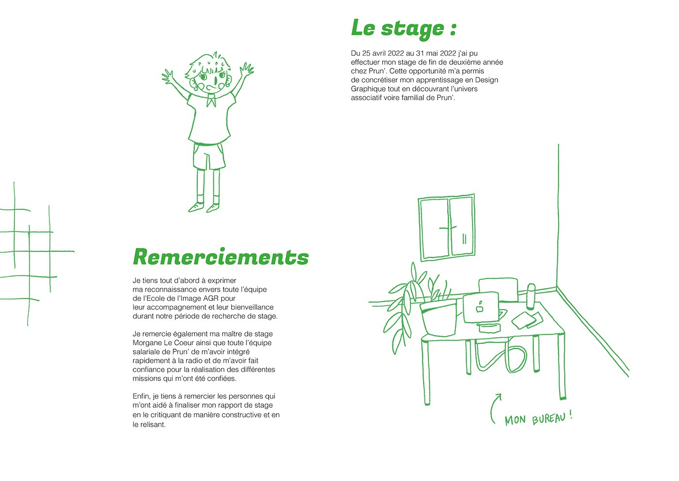 design Education graphisme ILLUSTRATION  rapport school Stage