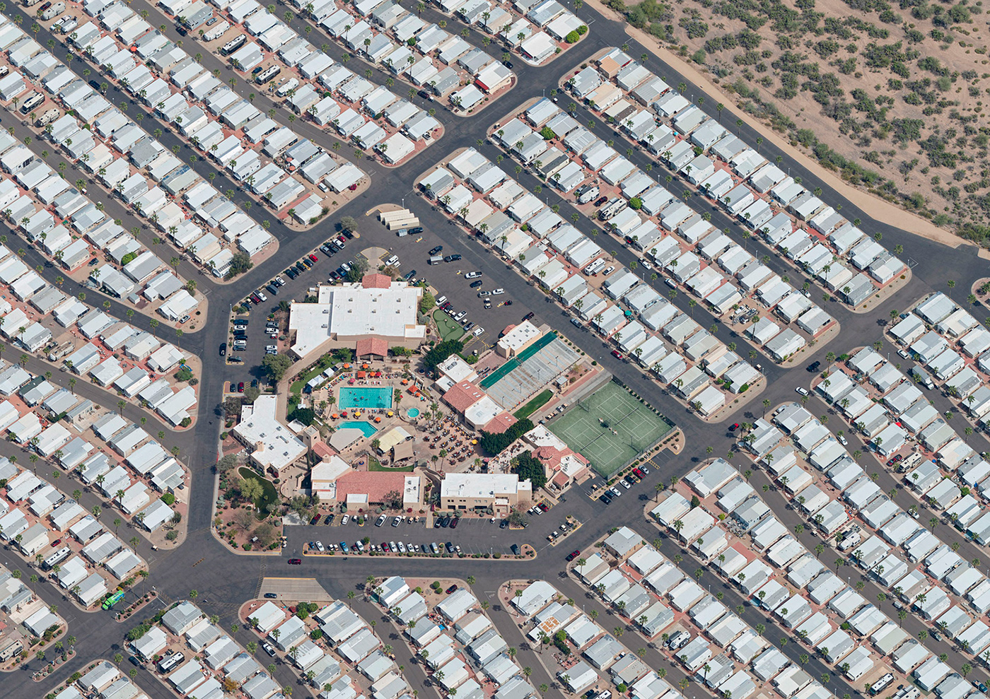 Aerial architecture arizona circular city cityscape Phoenix retirement Sun City Urban