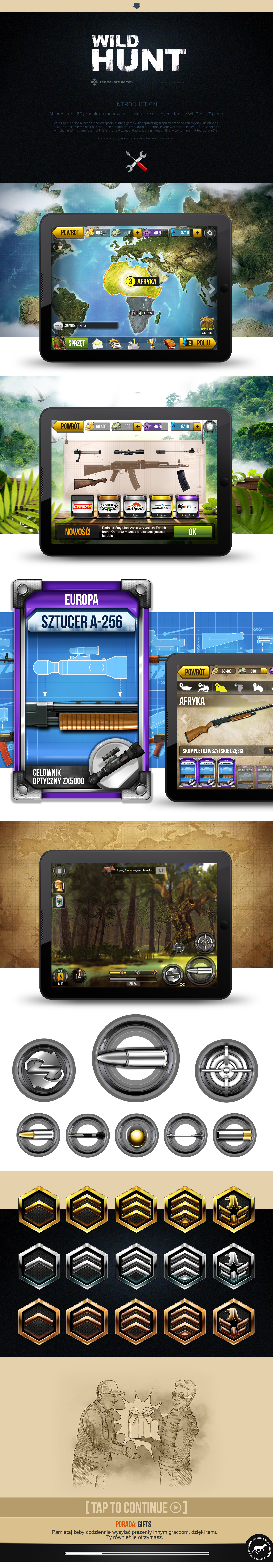UI ux game mobile huning animal Shooter Icon graphic Weapon