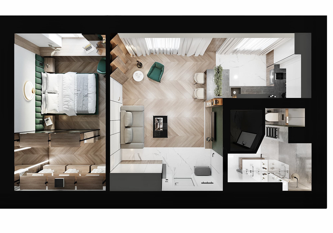 apartment architectural design architecture archiviz CGI design Interior interior design  minimal visualization
