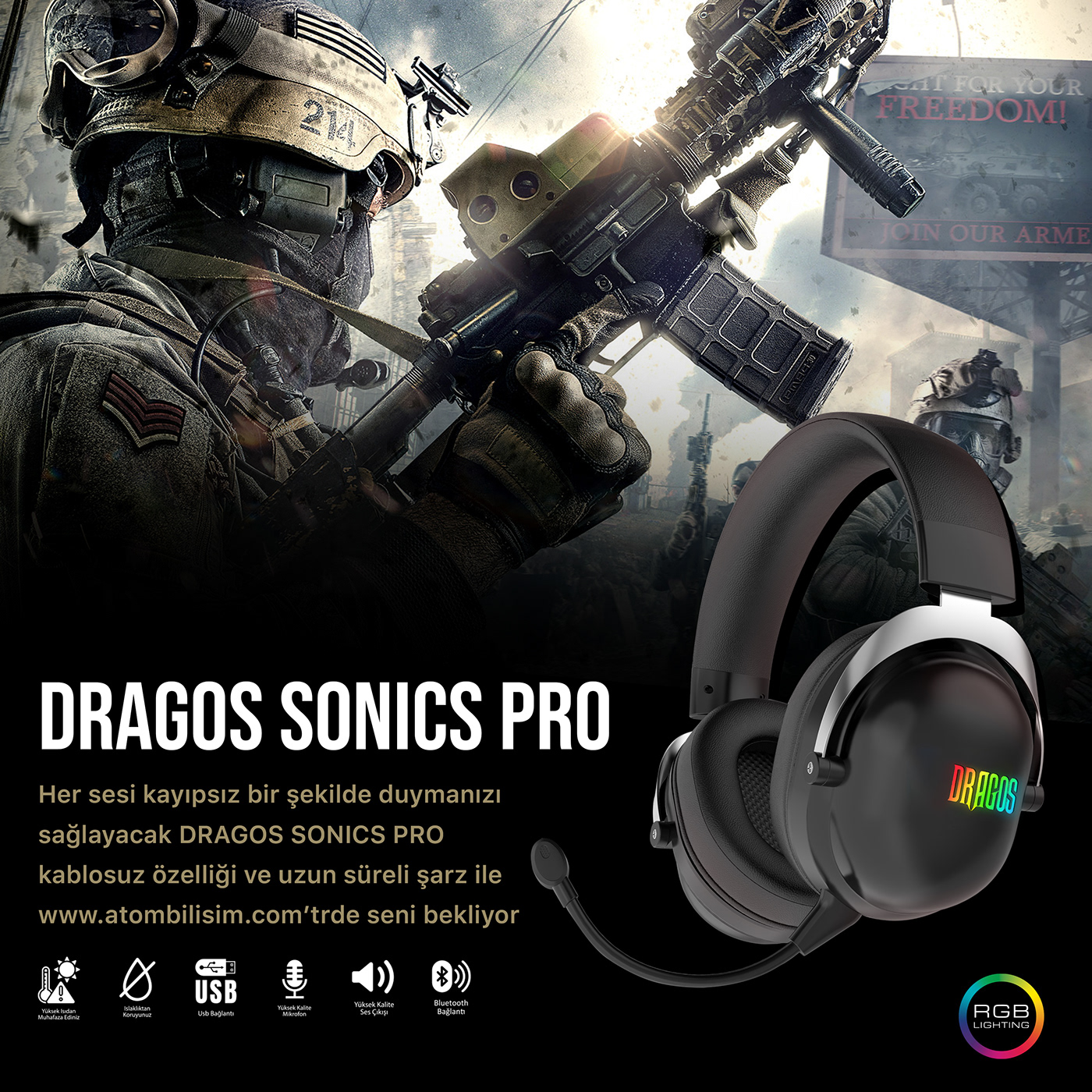 atombilisim design dragos Gaming product sonics