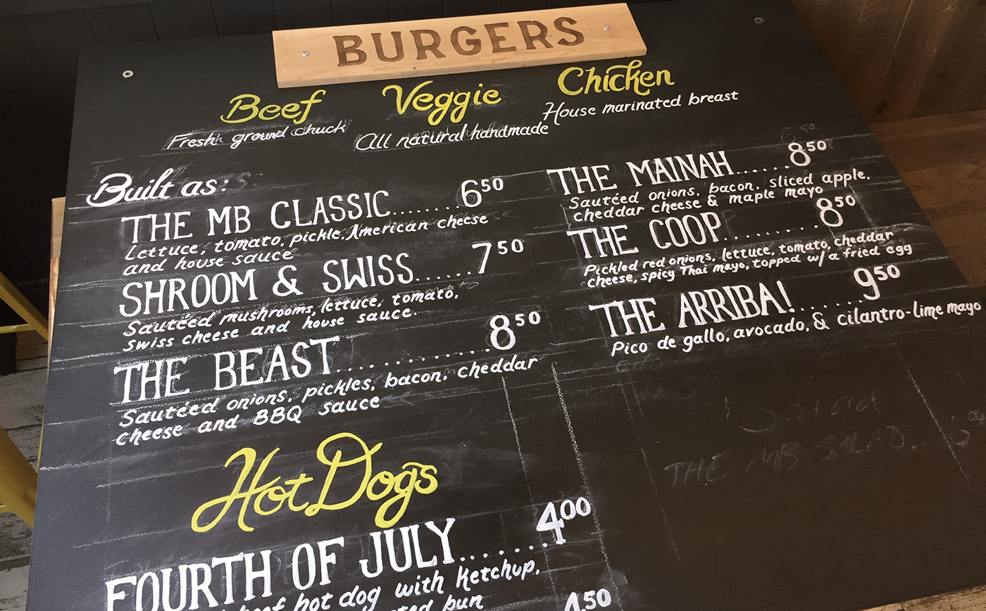branding  restaurant Maine Burgers typography  