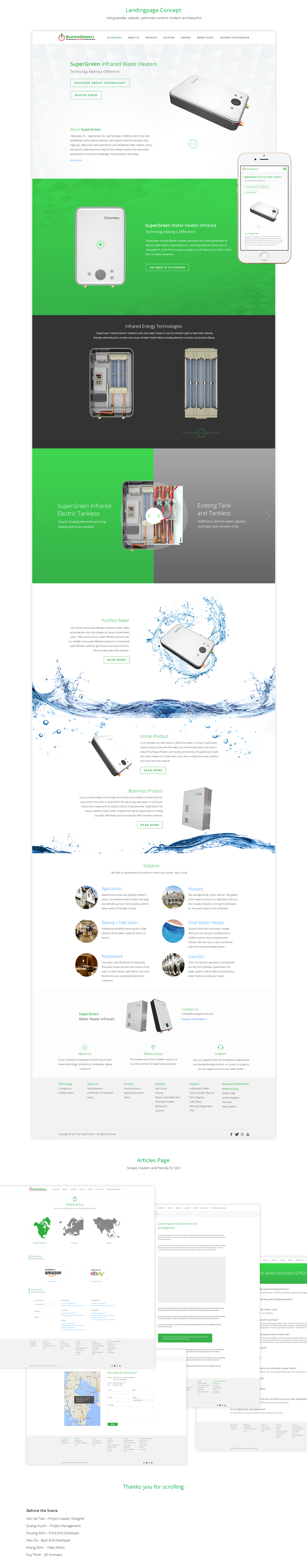 supergreen UI ux 3D interactive digital Technology water
