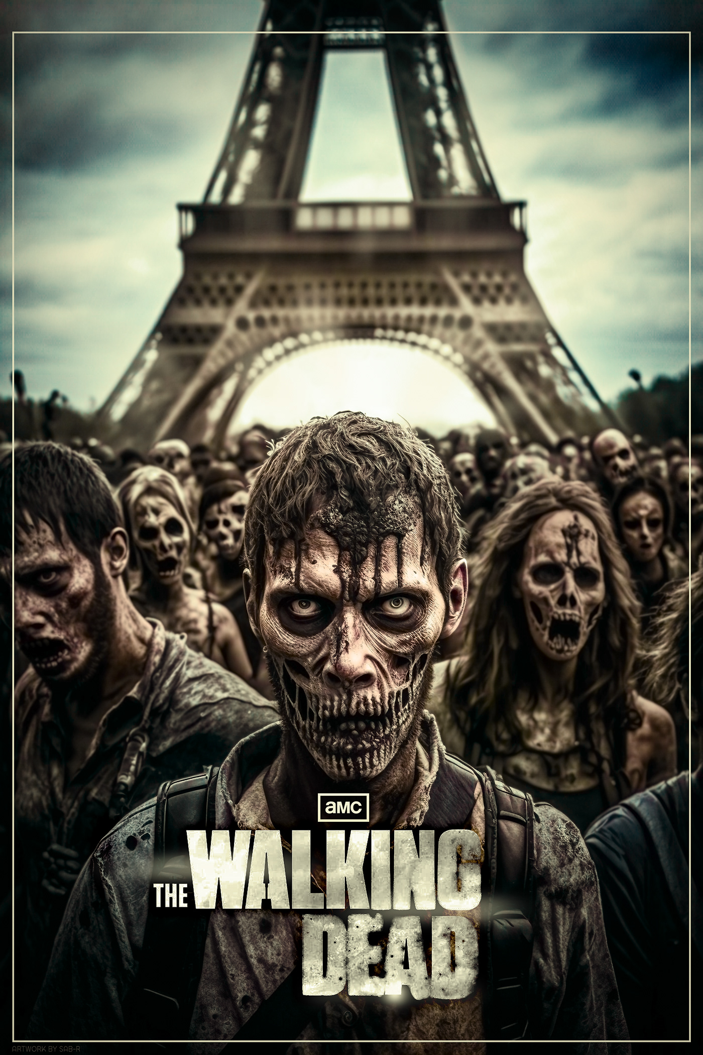 design Digital Art  Paris poster Poster Design series walking dead