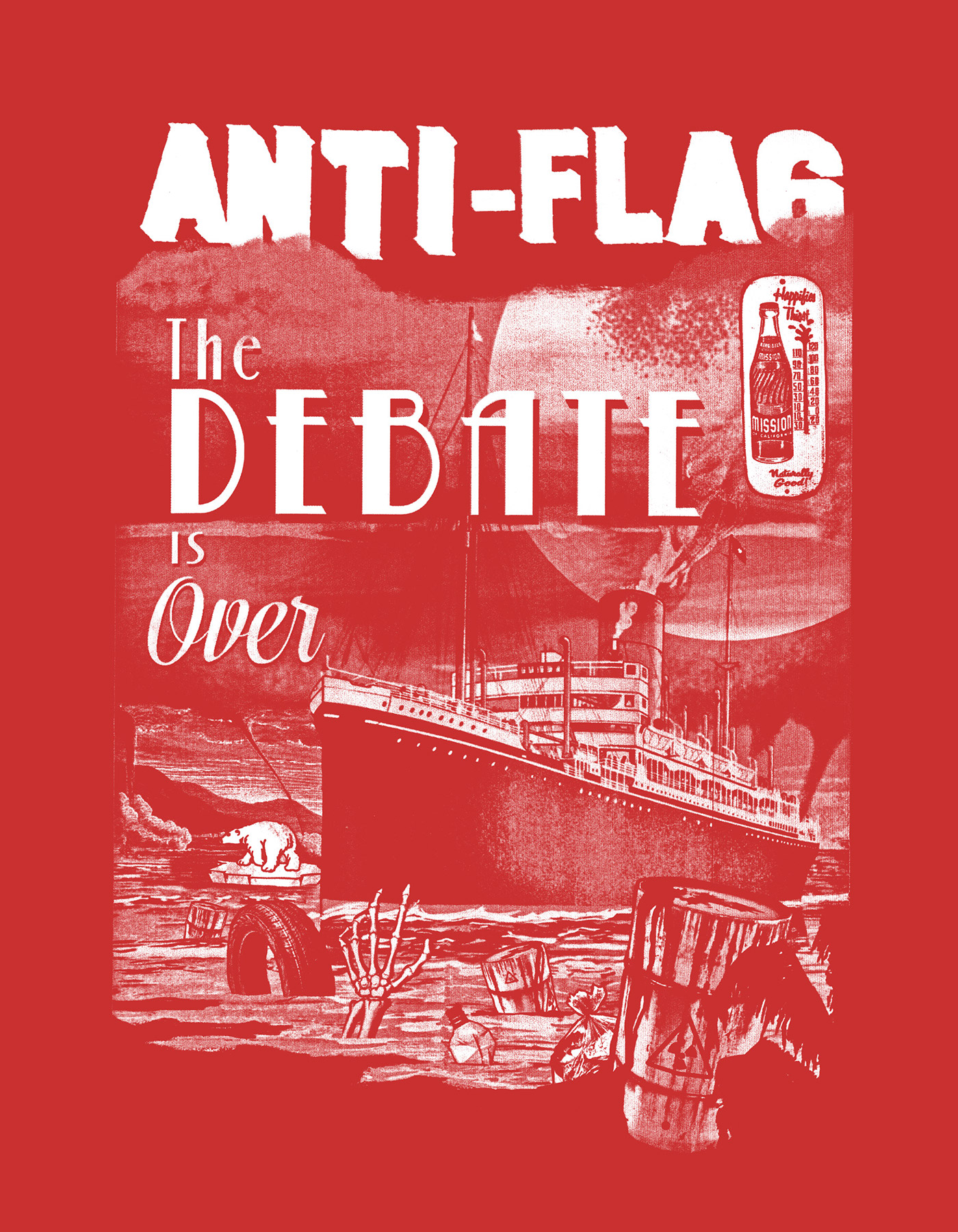 Anti-Flag Pittsburgh punk Merch shirt black red politics Trump