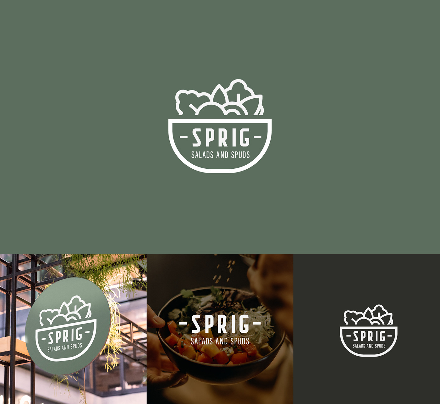 Davide Rino Rossi • Spring • Salad Restaurant • Logo Design