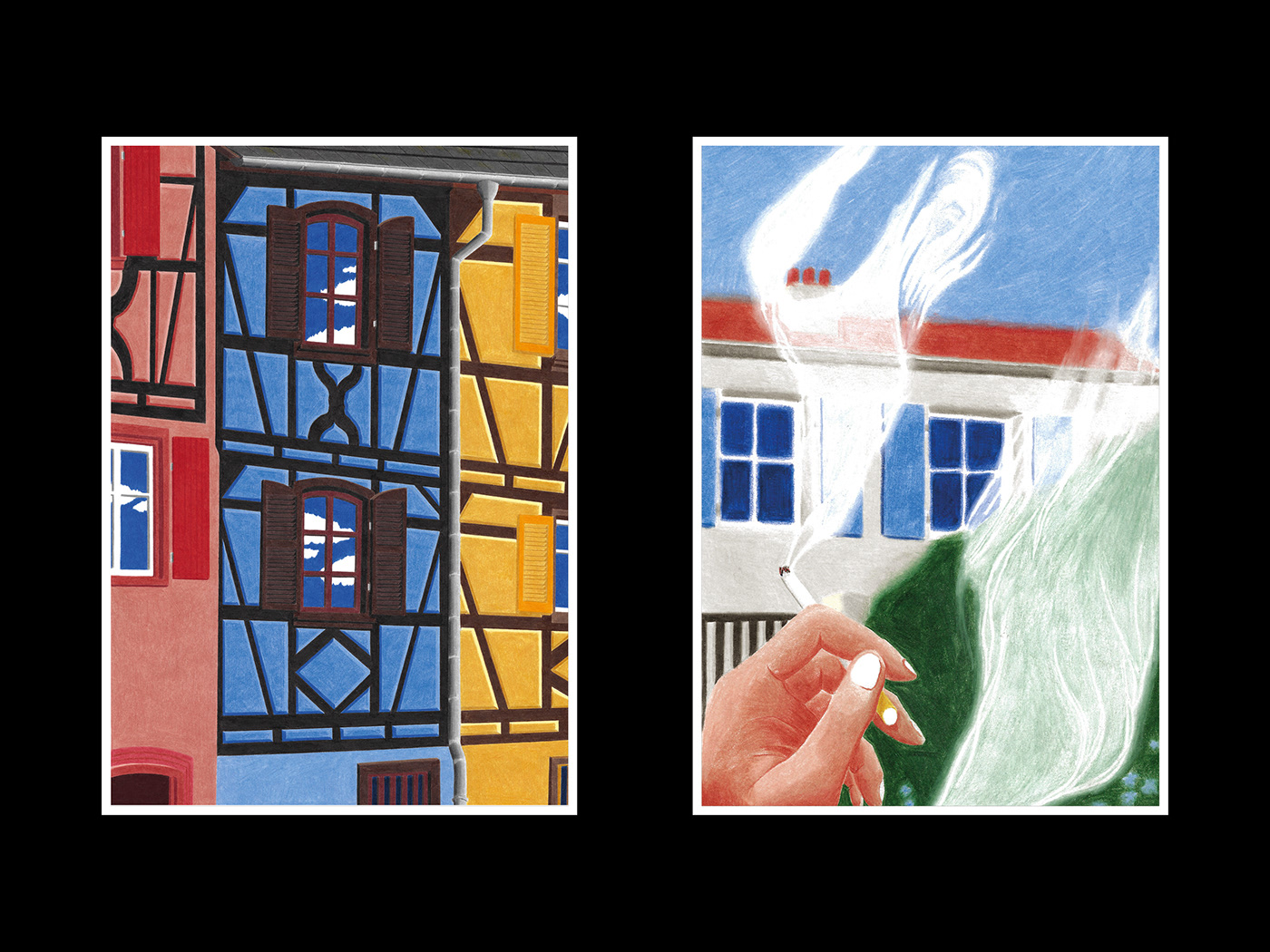 "Colmar" / "Fumer au jardin" - Affiche et projets personnels